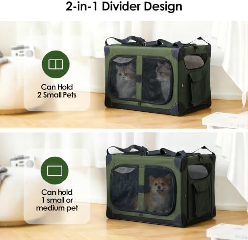 Extra Large 2-Cat Foldable Pet Travel Carrier - Image 3