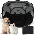 Goozii Portable Dog Playpen for Medium Dogs, Collapsible Pet Cat Kitten Puppy by Goozii