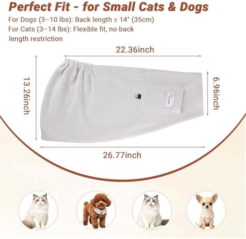 Hands-Free Cat Sling Carrier for Small Dogs & Cats, Soft Fleece - Image 3