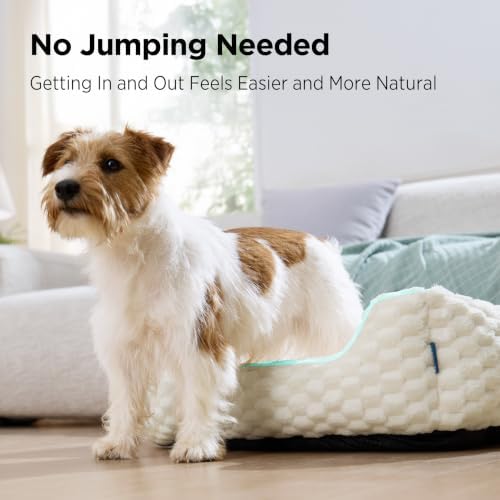 Bedsure Washable Dog Beds Large Sized Dog Bubble Fleece, 35in Camel Brown - Image 4