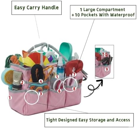 Pet Grooming Bag, Dog Grooming Organizer Tote - Image 3
