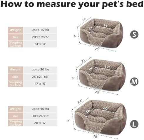 INVENHO Medium Dog Bed Rectangle Washable Orthopedic Soft Calming Sleeping - Image 3