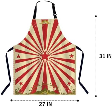 Vintage Circus Apron Adjustable Neck Bib Apron - Image 2