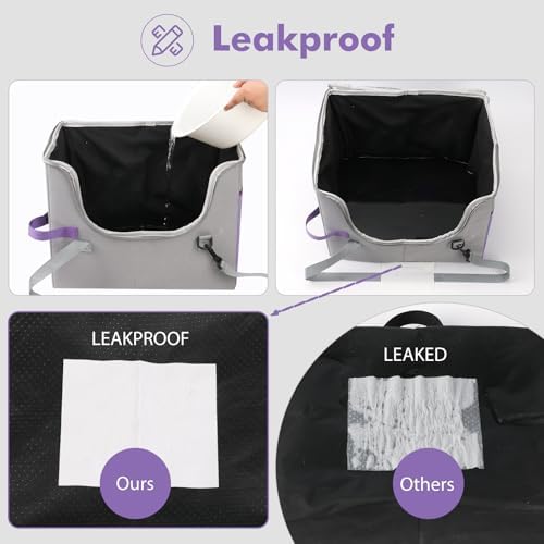 pidipiti Portable Leakproof Tall-Side cat Litter Box, - Image 3