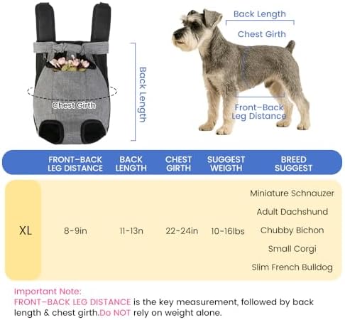 Mosago Dog Backpack Carrier, Front Chest Carrier - Image 2