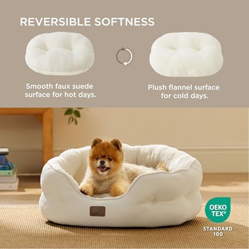 Bedsure Small Dog Bed Washable, Round Cat Beds - Image 4