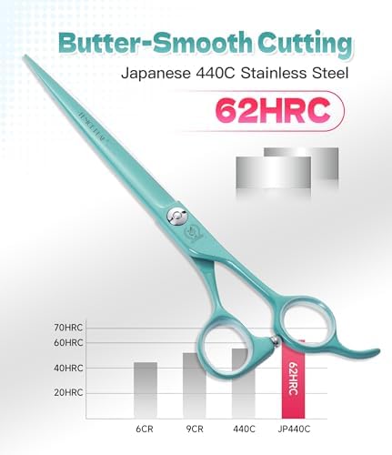 6.5" Professional Thinning Dog Grooming Scissors, Japanese 440C Stainless Steel - Image 2