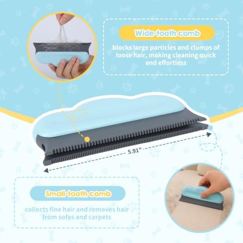 Carpet Rake for Pet Hair Removal Tool, Reusable Pet Hair Remover Broom - Image 6