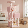 Feandrea Cat Tree, 59.5-Inch Tall Cat Tower, Jelly Pink by FeandreabySONGMICSHOME