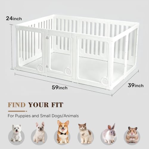 Heeyoo Clear Acrylic Dog Playpen - Image 2