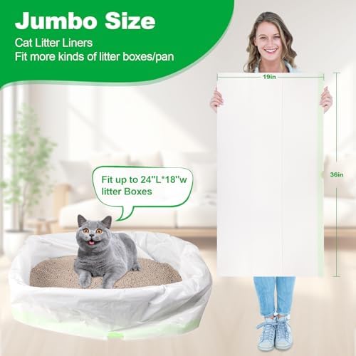 100 PCS Jumbo Cat Litter Box Liners - Image 2