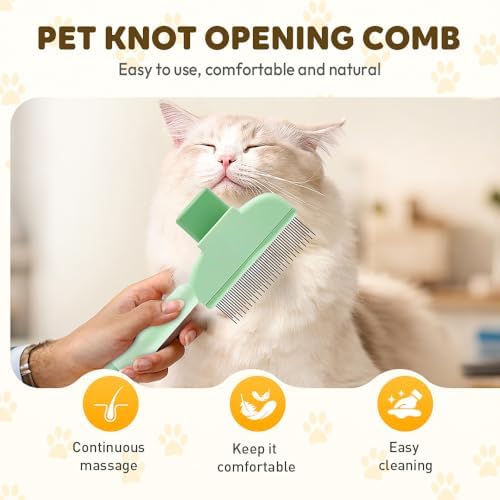 2-in-1 Pet Grooming Brush, Magic Pet Hair Remover Comb - Image 4