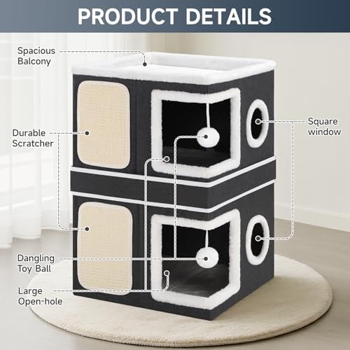 Shikha 2 Story Cat House beds for Indoor Cats - Image 4