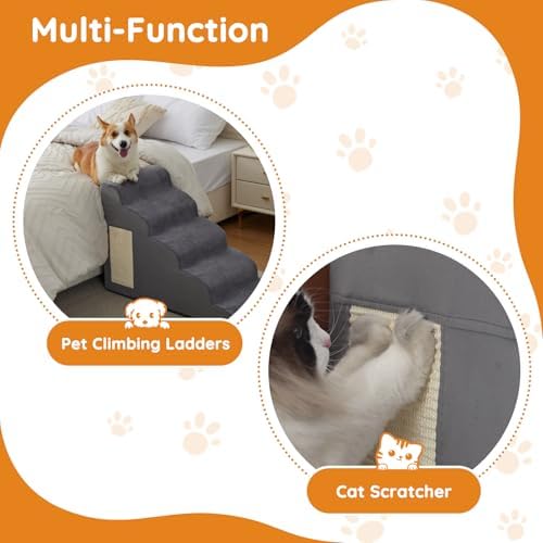 Ahpmeoa Dog Stairs for Small Dogs 19.7" H, Dog Ramp for Bed - Image 5