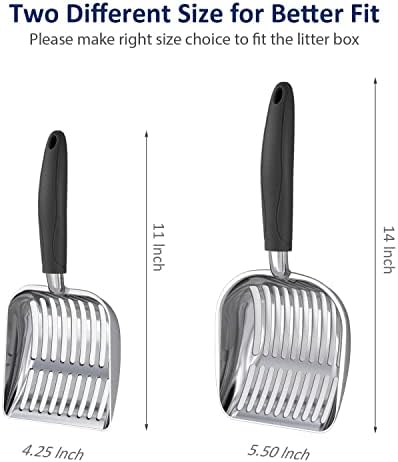 WePet Cat Litter Scoop, Aluminum Alloy Sifter, Kitty Metal Scooper, Deep Shovel - Image 2