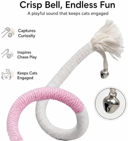 4-Pack Cat Toys for Indoor Cats, Woven Cotton Rope Toys - Image 4