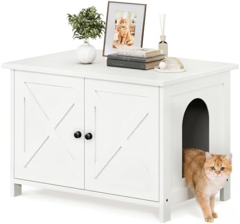 Shintenchi Cat Litter Box Enclosure, Litter Box Furniture Cabinet Hidden by Shintenchi%7CFurnitureMadeforRealLife