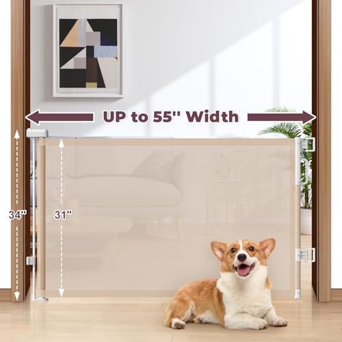Retractable Baby Gate for Stairs & Doorways, Dog Gate Indoor Outdoor - Image 2