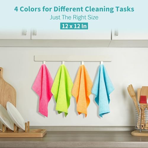 Microfiber Cleaning Cloth, 12 Pack Cleaning Rags, Lint Free Non-Abrasive - Image 2
