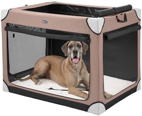 Veehoo 48" Collapsible Dog Travel Crates Portable Dog Kennel by Veehoo
