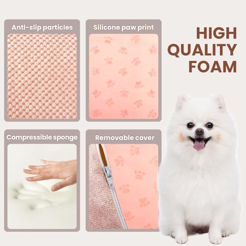 Dog Stairs for Small Dogs, 3 Tiers High Density Foam Dog Ramp, Extra Wide - Image 4