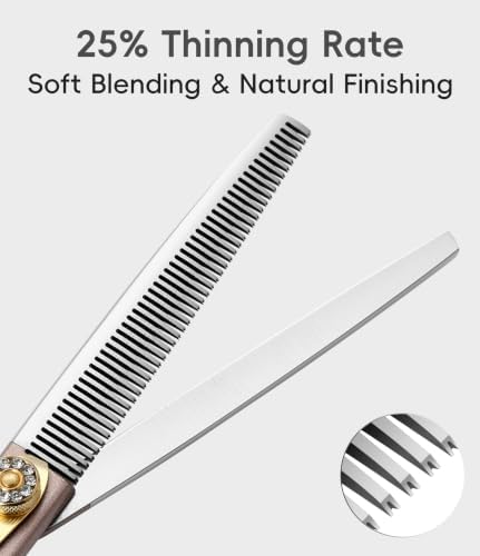 Professional Thinning Scissors for Dog Cat 7.5'' Pet Grooming Scissors 440C - Image 2