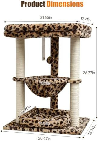 SYANDLVY Leopard Print Small Cat Tree - Image 3