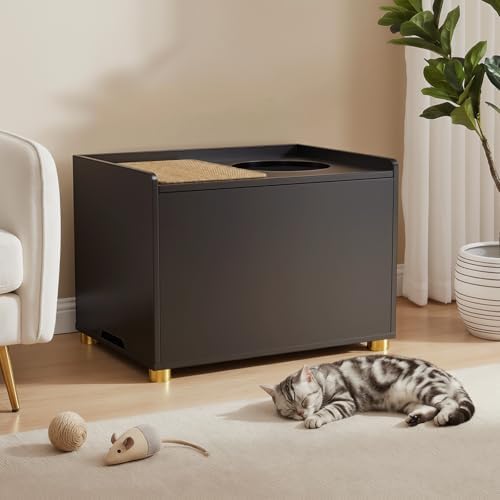Amunrbrek Top Entry Litter Box Enclosure, Flip Top - Image 6
