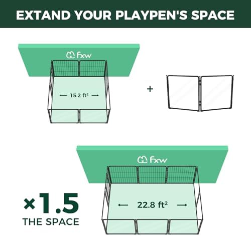FXW 2 Add-on Acrylic Panels for AuraSpace Pro Dog Playpen - Image 2
