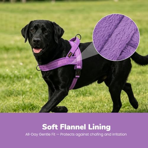 Didog No Pull Dog Harness for Large Dogs, Soft Flannel Padded - Image 2