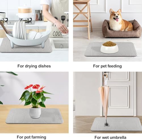 Stone Bath Mat, 2 Pack Diatomaceous Earth Shower Mat, Non-Slip Super Absorbent - Image 7