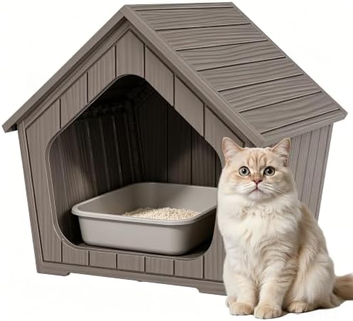 Cat Litter Box Enclosure, Resin Outdoor Litter Box by Unknown