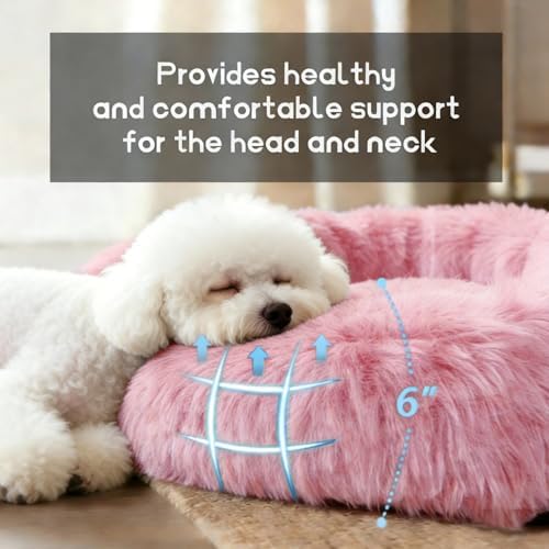 Comfort Donut Dog Bed for Small Dogs, Cat Bed & Pet Bed for Indoor Use - Image 2
