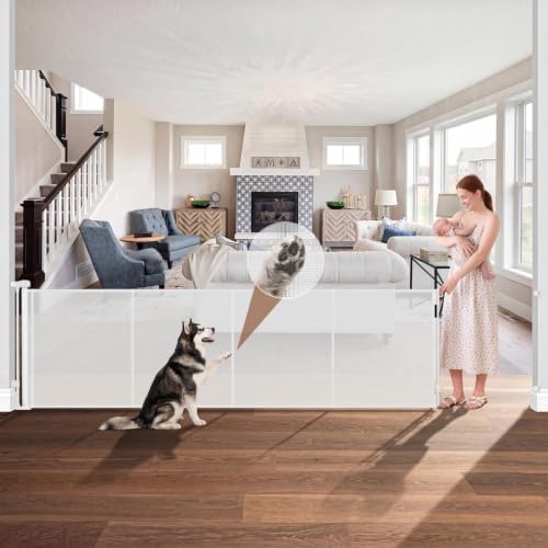 GRENFU Reinforced 120" Extra Wide Retractable Baby Gate, Indoor & Outdoor by BabyPetProofingProducts