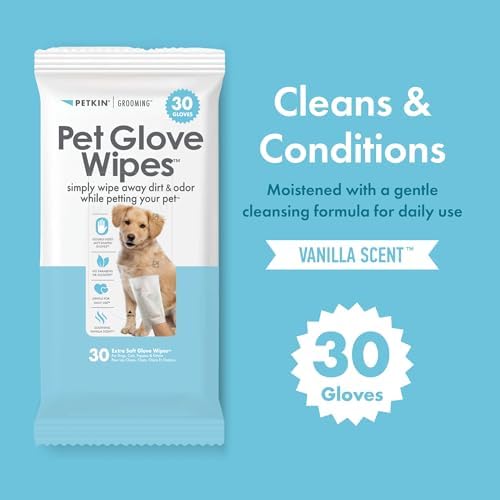 PETKIN PET Glove Wipes Dog and CAT Grooming Wipes - Image 4