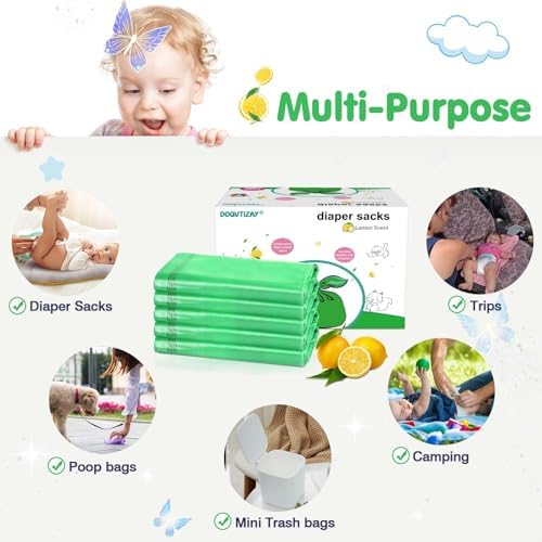 Baby Disposable Diaper Bags 500 Count Easy-To-Tie Diaper Sacks Enhanced Odor - Image 4