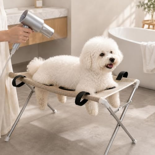 Pet Grooming Hammock with Stand, Foldable Pet Bath Table - Image 3