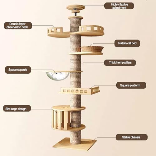 Yinanroa Mekidulu Floor to Ceiling Cat Tree - Image 5