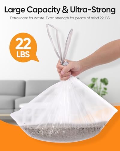 45 Pack Cat Litter Box Robot 4/5/3 Waste Bags, Transparent, Pre-Separated - Image 4