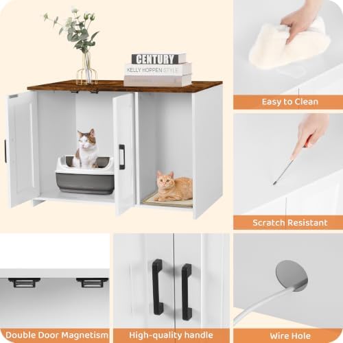 DWANTON Cat Litter Box Enclosure, - Image 4