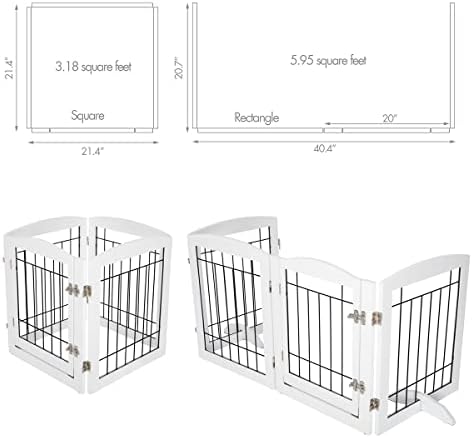 PAWLAND Dog Gate Indoor with Door, Freestanding Pet Gate - Image 5