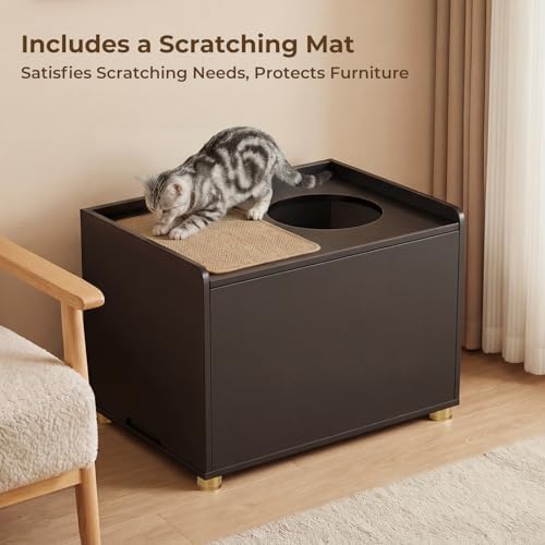 Amunrbrek Top Entry Litter Box Enclosure, Flip Top - Image 4