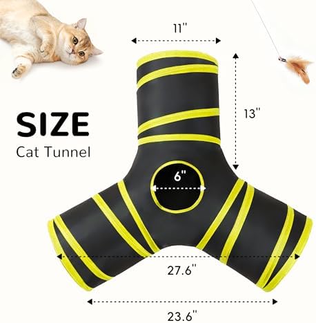 Tempcore Cat Tunnel, 3-Way Collapsible Toy - Image 2