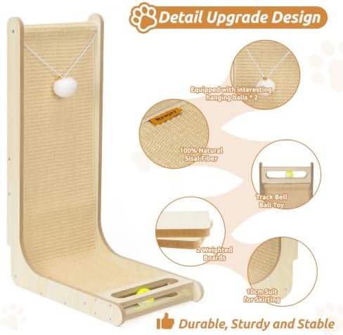 26.8" Sisal Cat Scratcher for Indoor Cats - Image 3