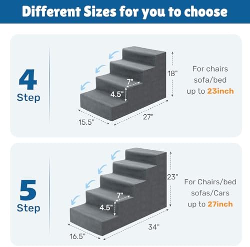 Dog Steps for Bed, 4-Tier Pet Stairs - Image 2