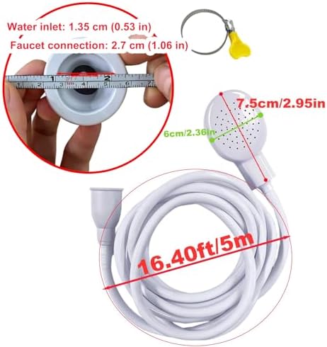 16.40ft/5m Sink Spray Hose, Portable Shampoo Sprayer - Image 3