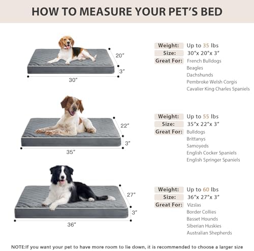 WNPETHOME Orthopedic Waterproof Dog Bed Medium - Image 6