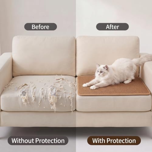 Cat Scratcher Mat, Natural Sisal, Jute Border, Sofa & Floor Protector - Image 7
