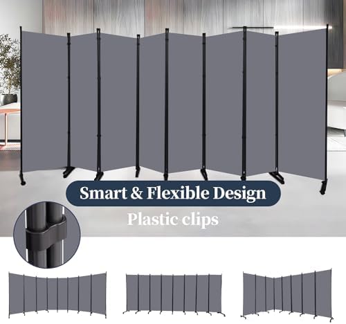 Room Divider 6 Panel-176''Wide Folding Privacy Screen, Large Partition Wall - Image 4