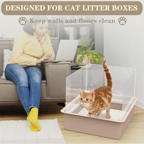 8Pcs Cat Litter Box Pee Shields, Litter Box Splash Guard - Image 6